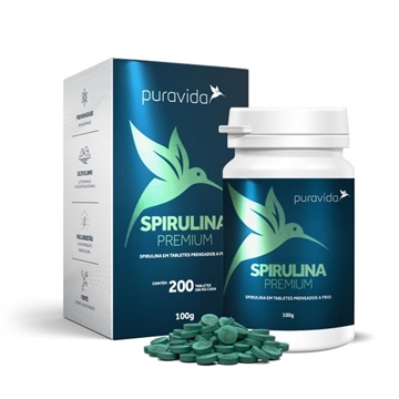 Imagem de Spirulina Pura Vida Premium 200 tabletes de 500mg