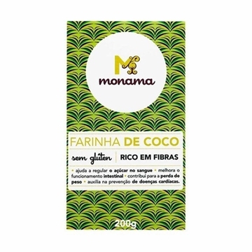 Imagem de Farinha de Coco Sem Glúten Monama 200g