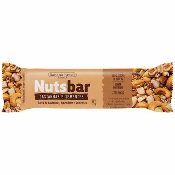 Imagem de Barra de Cereal Nutsbarra Castanha sementes  25g