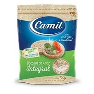 Imagem de Mini Bolacha de  Arroz Camil Integral sem glúten 150g