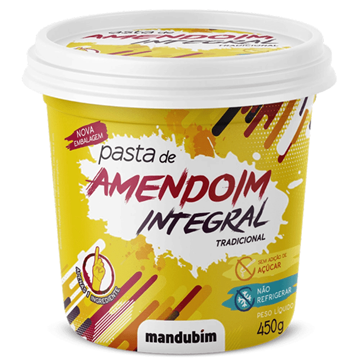 Imagem de Pasta de Amendoim Mandubim Integral 450g