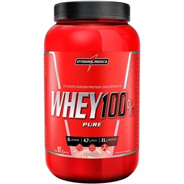 Imagem de Proteína Whey 100% Pure Integral Médica Morango 907g