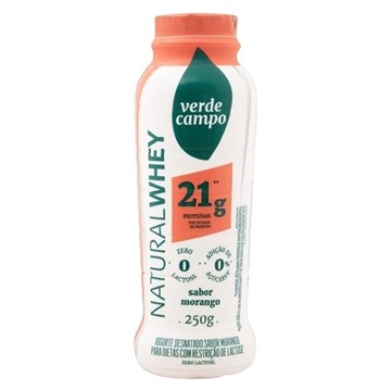 Imagem de Iogurte Natural Whey 21g Morango 250g - Verde Campo