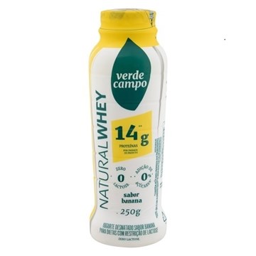 Imagem de Iogurte Natural  Whey 14g Verde Campo Banana 250g