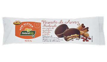 Imagem de Biscoito de Arroz Recheado com Pasta de Amendoim, Alfarroba e Canela Natural Life 40g