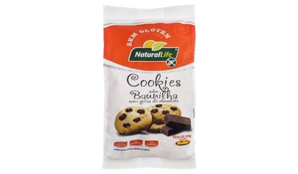 Imagem de Biscoito Cookies de Baunilha com Chocolate Sem Glúten 180g