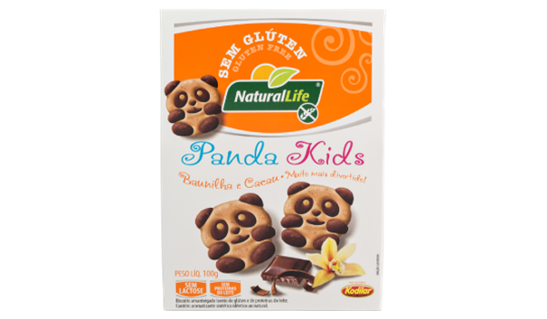 Imagem de Biscoito Panda Kids Natural Life Baunilha e Cacau 100g