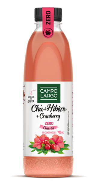 Imagem de Chá de Hibisco com Cranberry Zero Campo Largo  900ml