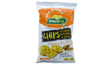 Imagem de Chips de Arroz Integral e Milho Mostarda e Mel Natural Life 70g
