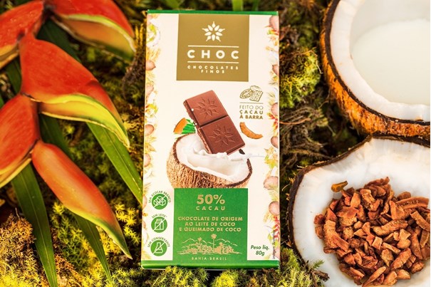 Imagem de CHOC Chocolate 50% cacau ao leite de Coco 80g