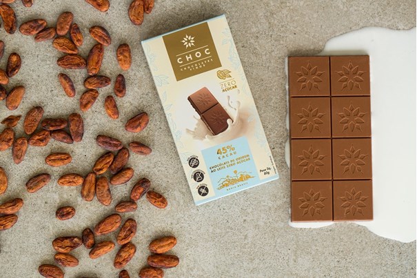 Imagem de CHOC chocolate 45% cacau ao leite Zero Açúcar 80g