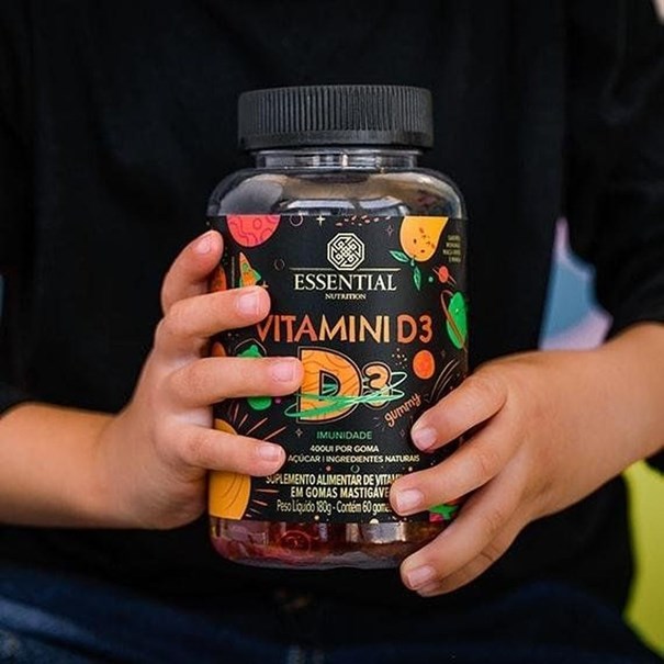 Imagem de Vitamina D - Vitamini D3 (60 gomas 3g) 180g - Essential Nutrition