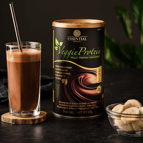 Imagem de Veggie Protein Cacau Essential Nutrition lata 455g