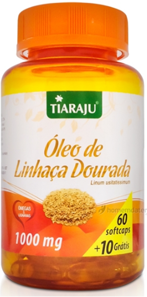 Imagem de Óleo de Linhaça Dourada Tiaraju 1g (60cps)