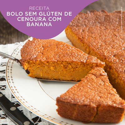 Bolo de Cenoura com Banana Sem Glúten