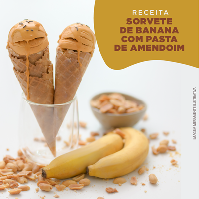 Sorvete de Banana com Pasta de Amendoim