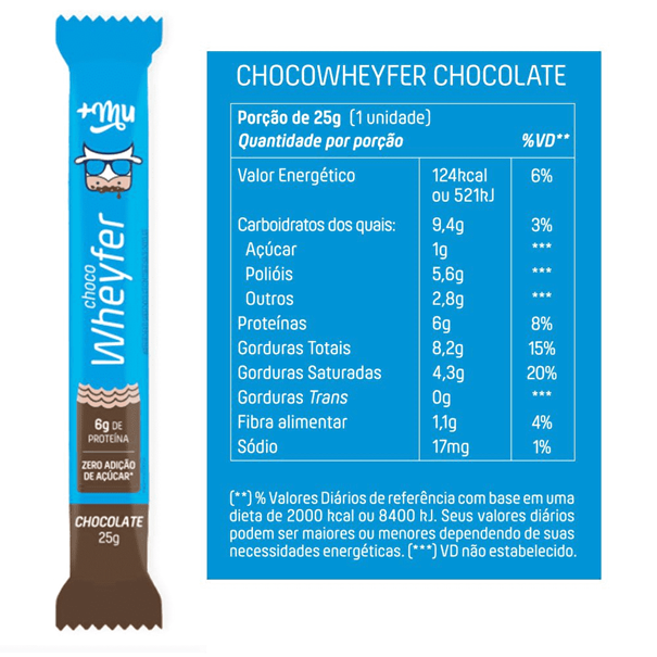 Imagem de Chocolate Wheyfer Mais Mu Chocolate 25g