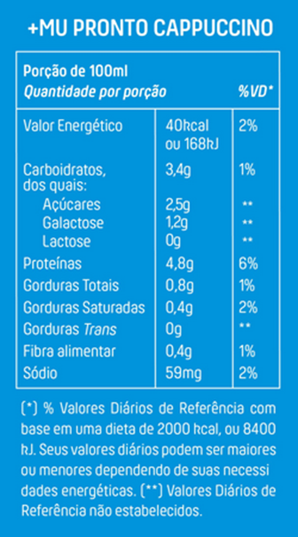 Imagem de Bebida Lactea Cappuccino Mais Mu 250ml