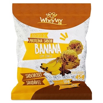 Imagem de Biscoito Proteico Sabor Banana c/Canela WheyViv Fit 45g