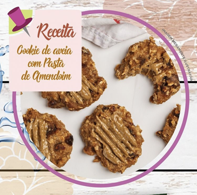 Cookie de Aveia com Pasta de Amendoim