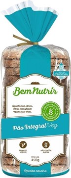 Imagem de Pão Bem Nutrir Integral Veg Sem Glúten Sem Lactose e Vegano 450g