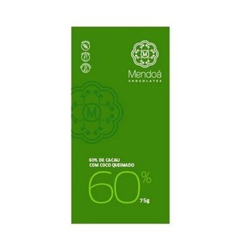Imagem de Chocolate 60% cacau coco 80g -Mendoa