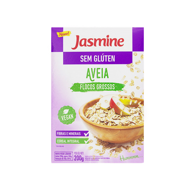 Imagem de Aveia em flocos grosso sem glúten 200g -Jasmine