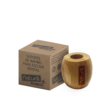 Imagem de Suporte de bambu para  escova dental und - Natural