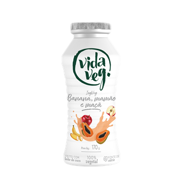 Imagem de Iogurte Vida Veg Coco  com Banana, Mamão e Maçã  170g