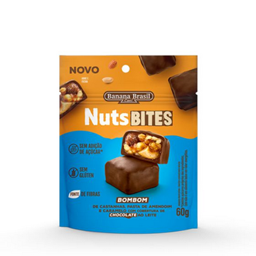 Imagem de NutsBites - Bombom com Cobertura de Chocolate Ao Leite  60g