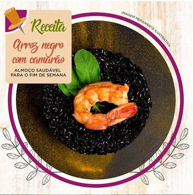 Arroz Negro com Camarão