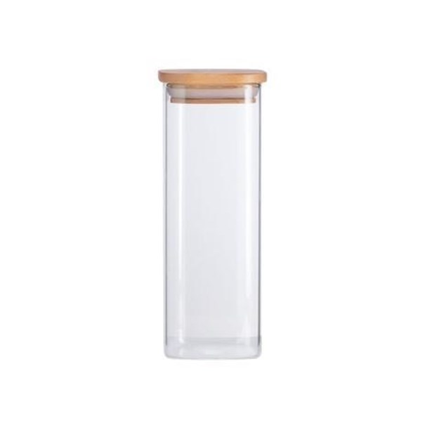 Imagem de Pote de Mantimento Oikos Quadrado Flat Tampa Bambu 400ml