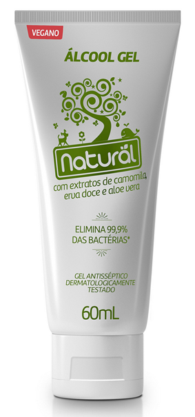 Imagem de Álcool Gel Natural Extrato de  Camomila 60g