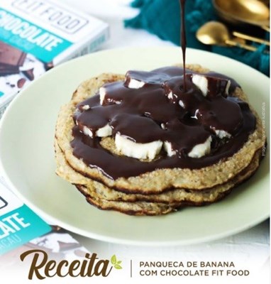 Panqueca de Banana com Chocolate Fit Food
