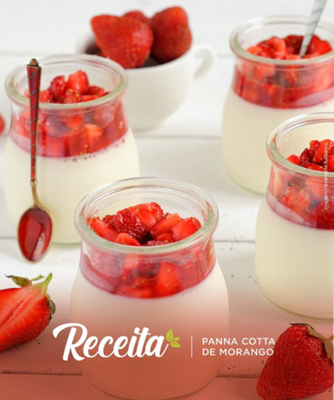 Panna Cotta de Morango 🍓