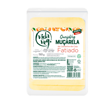 Imagem de Queijo Muçarela de Castanha Caju Fatiado Vida Veg 150g