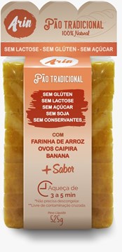 Imagem de Pão de forma s/glúten e lactose tradicional 550g- Arin