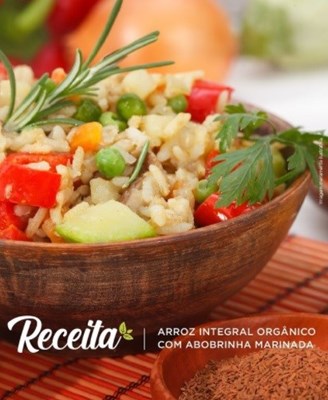 Arroz Integral Orgânico Com Abobrinha Marinada