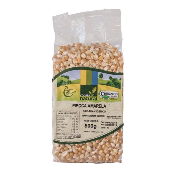 Imagem de Milho de Pipoca Coopernatural Amarela 500g