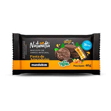Imagem de Biscoito de Arroz Pasta Amendoim com Chocolate Amargo Naturatta 40g