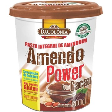 Imagem de PASTA AMENDOIM PAWER DA COLONIA COM CACAU 500G