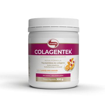 Imagem de Colágeno Colagentek Vitafor Laranja e Acerola pote 300g