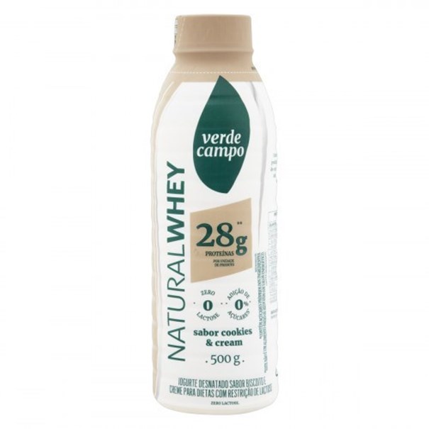 Imagem de Iogurte Natural Whey 28g Cookies & Cream Verde Campo 500g