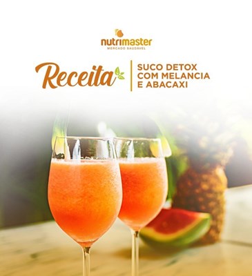 Suco Detox com Melancia e Abacaxi
