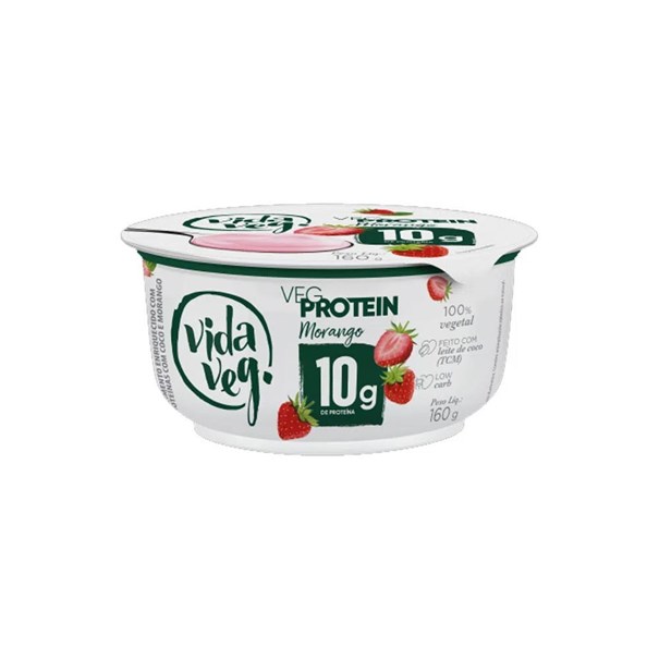 Imagem de Iogurte VegProtein Vida Veg Morango Pote160g