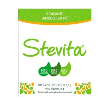 Imagem de Adoçante em Pó Stevita com 50un 0.6g