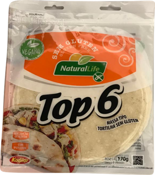 Imagem de Massa Tortilha Sem Glúten Natural Life 6 Unidades 170g
