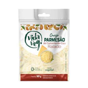 Imagem de Queijo Parmesão de Castanha Caju  Ralado Vida Veg 50g