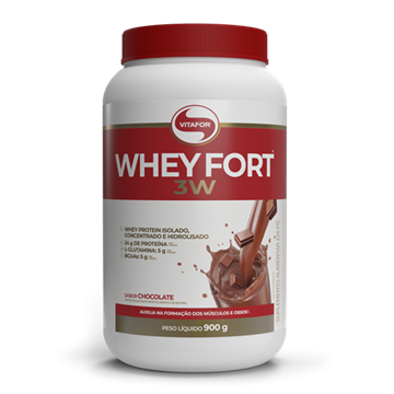 Imagem de Proteína Whey Fort Vitafor 3w Chocolate 900g