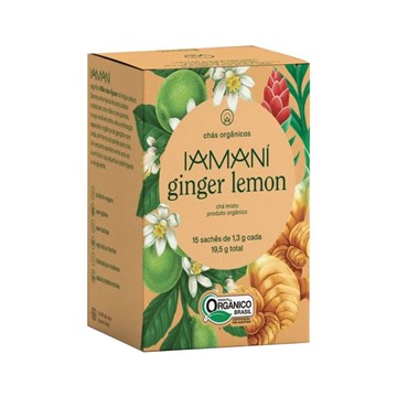 Imagem de Chá Orgânico Ginger Lemon Iamani 15 Sachês 1.5g